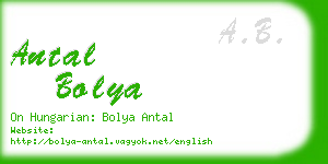 antal bolya business card